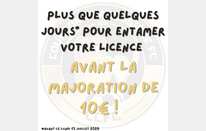 Pensez à faire votre licence !