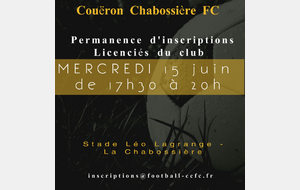 Permanence Licence (Licenciés du club UNIQUEMENT)