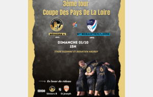 SENIORS A / ST SEBASTIEN FC (R1)- 3ème Tour COUPE DES PAYS DE LOIRE-Stade S&D.HAURAY