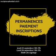Permanence PAIEMENT inscriptions